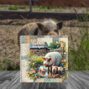 Hog Heaven Harvest Familienrezeptbuch Notizbuch