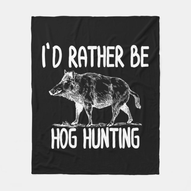 Hog Hunter Boar Jagd im Freien Spaß Fleecedecke (Vorderseite)