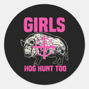 Hog Jagderboar Pig Hunter Huntsman Runder Aufkleber