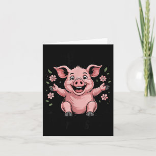 Hog Pink Funny Wild für Jesus Meme Niedlich Christ Karte