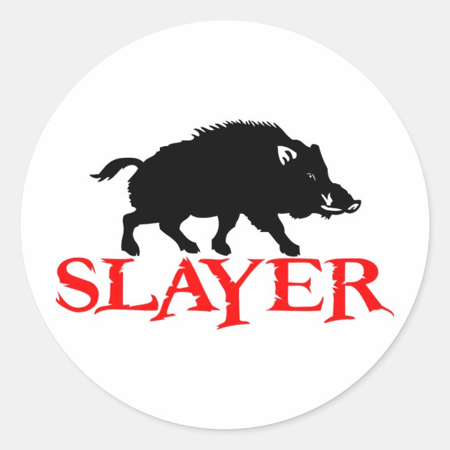 HOG SLAYER RUNDER AUFKLEBER (Vorderseite)