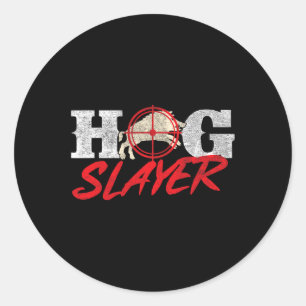 Hog Slayer - Wildhüter für die Jagd auf Wildschwei Runder Aufkleber