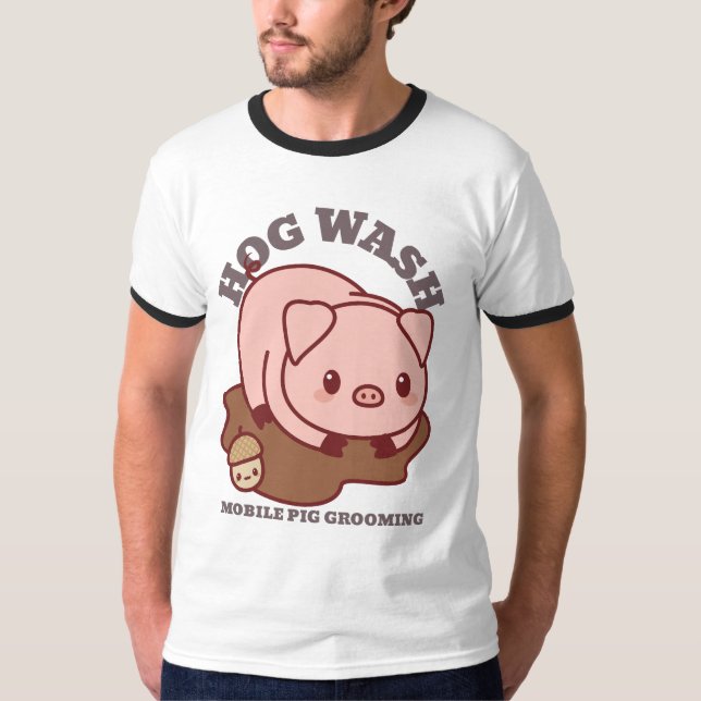 Hog Wash Mobile Pig Grooming T-Shirt (Vorderseite)