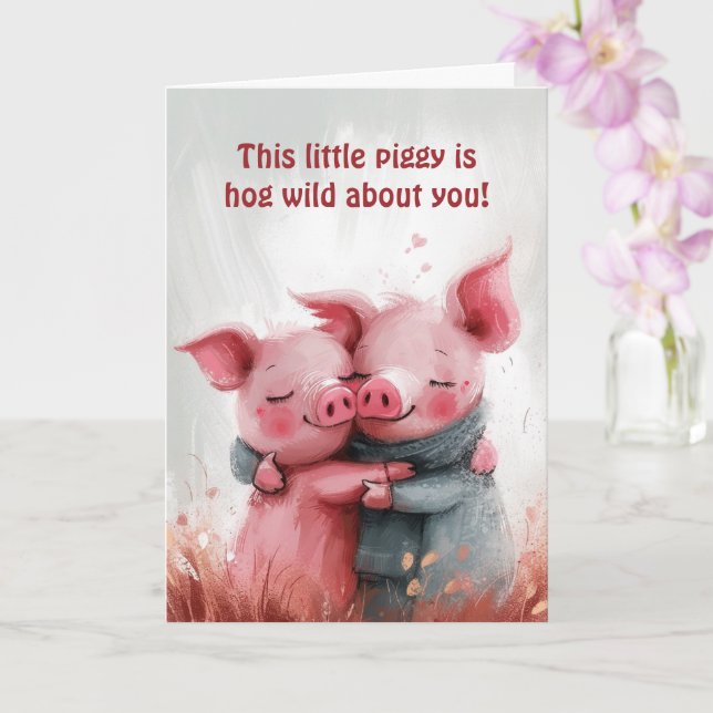 Hog Wild über deine Valentinenkarte Karte (Orchidee)