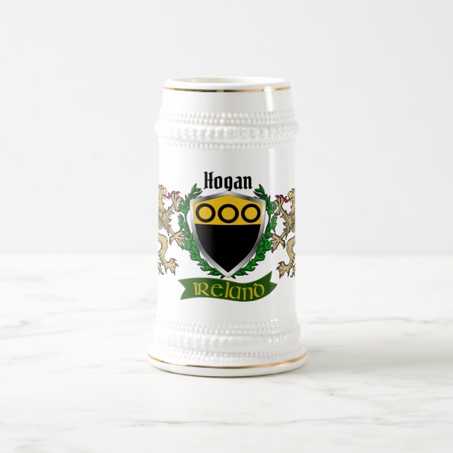 Hogan/O'Hogan Irish Shield Beer Stein Bierglas (Mittel)