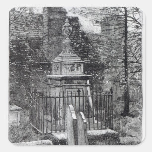 Hogarth-Grab in Chiswick Quadratischer Aufkleber