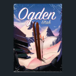 Hogden, Utah Ski Poster<br><div class="desc">Ogden,  Utah Ski Poster in einem schönen Vintagen Stil.</div>