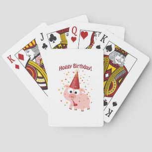 Hoggy Birthday Pig Spielkarten