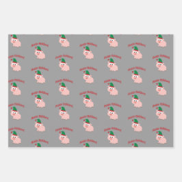 Hoggy Holidays! Elf Pig Geschenkpapier Set