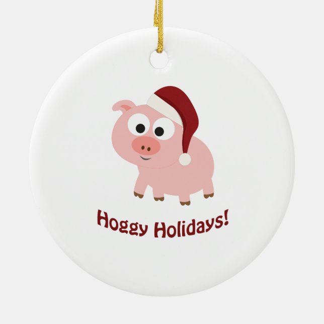 Hoggy Holidays! Keramik Ornament (Hinten)
