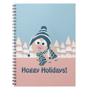 Hoggy Holidays! Winterschwein Notizblock