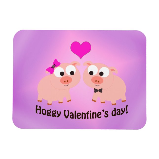 Hoggy Valentine's Day Pig Liebe Magnet (Horizontal)