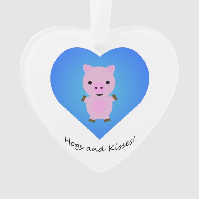 Hogs and Kisses Pig Ornament (Rückseite)