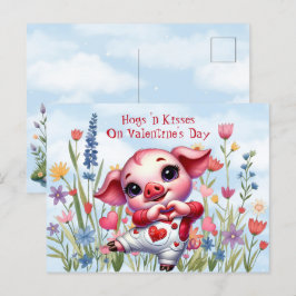 Hogs 'n Baisers on Valentine's Day Carte postale