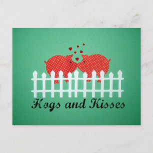 Hogs und Kisses Postkarte