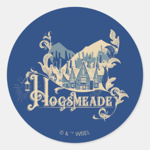 HOGSMEADE™ Grafik des alten Dorfes Runder Aufkleber