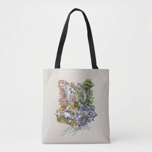 HOGWARTS™ Abzeichen Blumengrafik Tasche (Vorderseite)