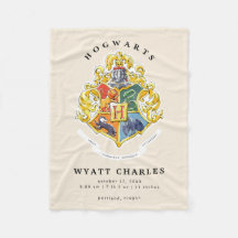 HOGWARTS™ Baby Birth Stats Fleece Blanket