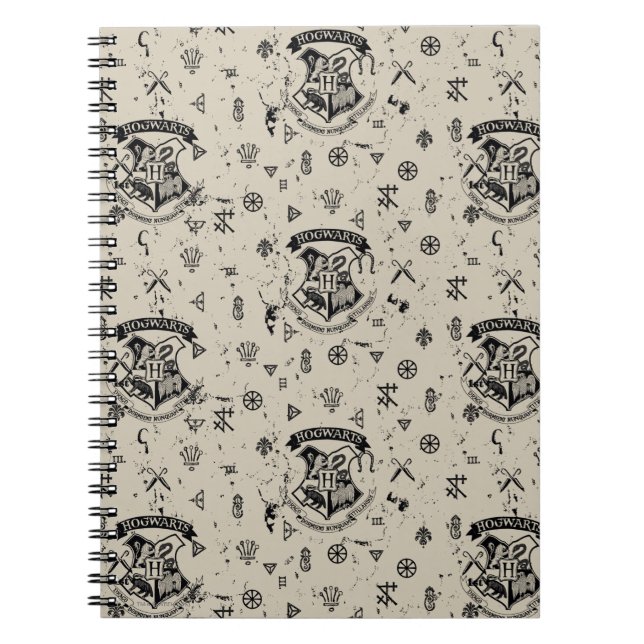 HOGWARTS™ Beige Muster Notizblock (Vorderseite)