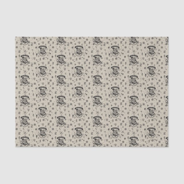 HOGWARTS™ Beige Muster Seidenpapier (Vorderseite)