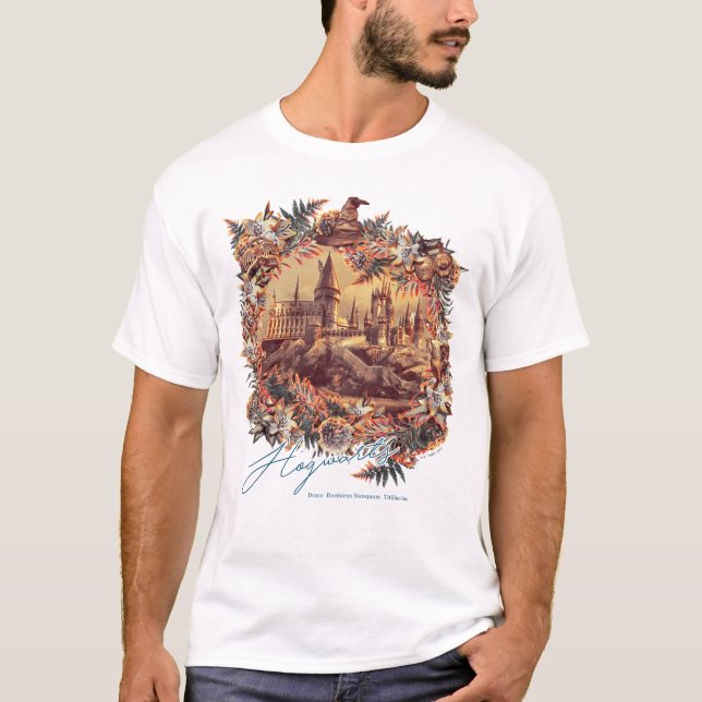 HOGWARTS™ CASTLE Blumengrafik T-Shirt (Vorderseite)