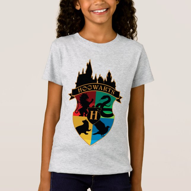 HOGWARTS™ Castle Crest House Pride Badge T-Shirt (Vorderseite)