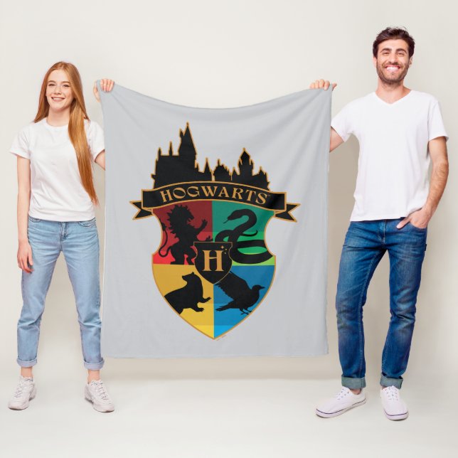 HOGWARTS™ Castle Wappen House Pride Abzeichen Fleecedecke (Beispiel)