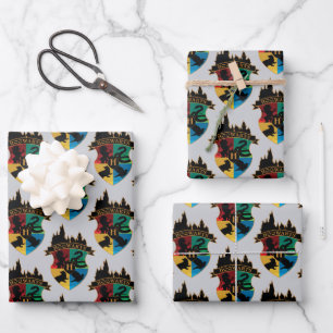 HOGWARTS™ Castle Wappen House Pride Abzeichen Geschenkpapier Set