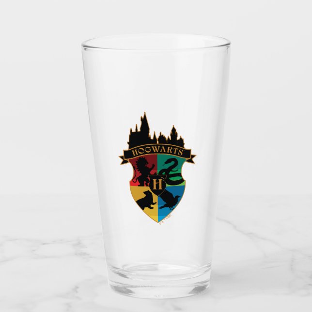 HOGWARTS™ Castle Wappen House Pride Abzeichen Glas (Vorderseite)