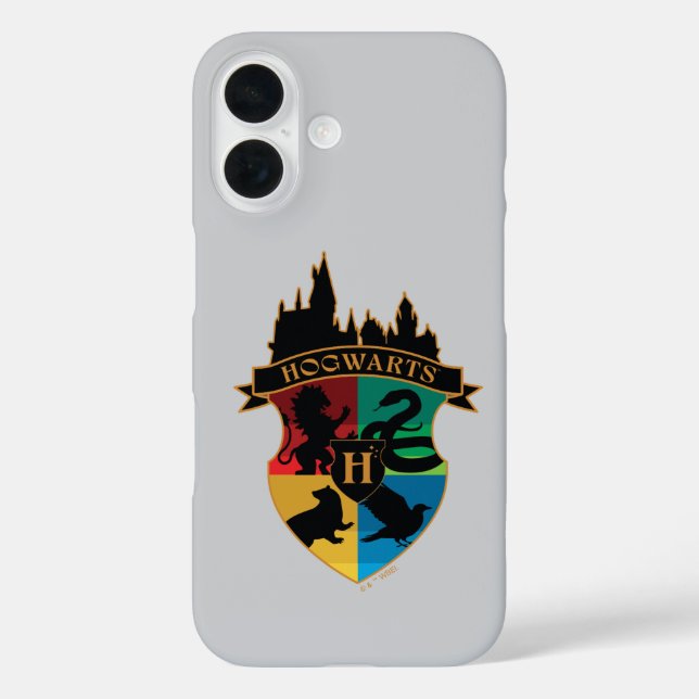 HOGWARTS™ Castle Wappen House Pride Abzeichen iPhone 16 Hülle (Rückseite)
