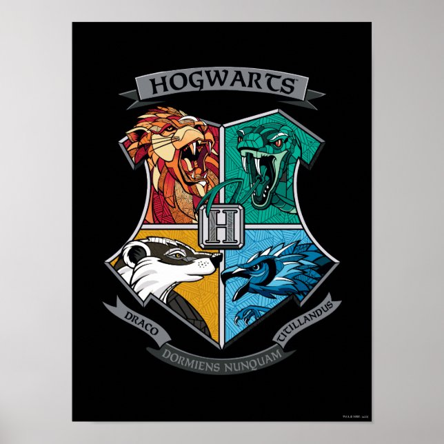 HOGWARTS™ Crosshatched Poster (Vorne)
