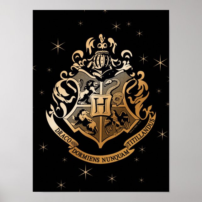 HOGWARTS™ Glistening Golden Crest Poster (Vorne)