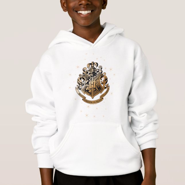 HOGWARTS™ Goldenes Wappen Hoodie (Vorderseite)