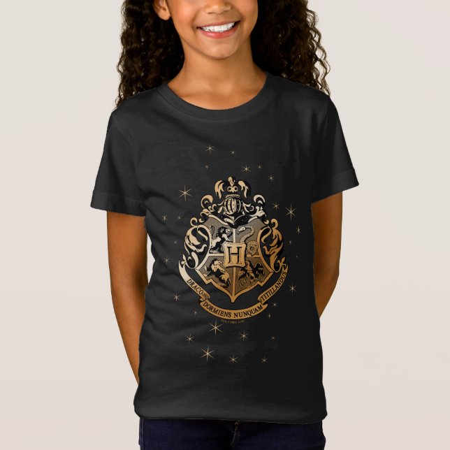 HOGWARTS™ Goldenes Wappen T-Shirt (Vorderseite)