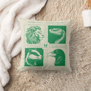 HOGWARTS™ Haus-Tiere-Gitter Kissen
