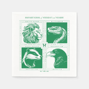 HOGWARTS™ Haus-Tiere-Grid Serviette