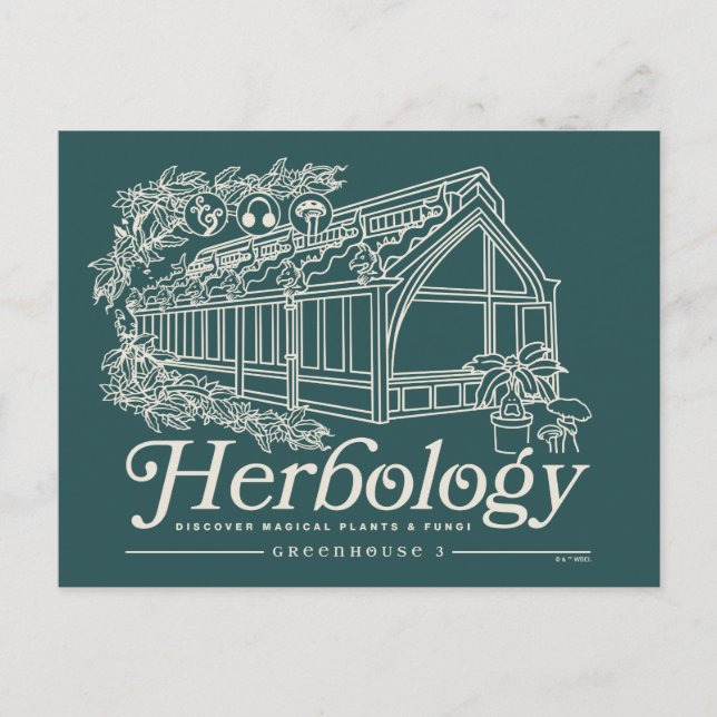 HOGWARTS™ Herbology Greenhouse Postkarte (Vorderseite)