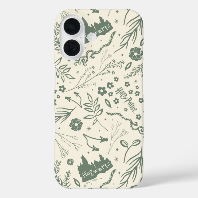 HOGWARTS™ Herbology Magic Pattern iPhone 16 Hülle (Rückseite)