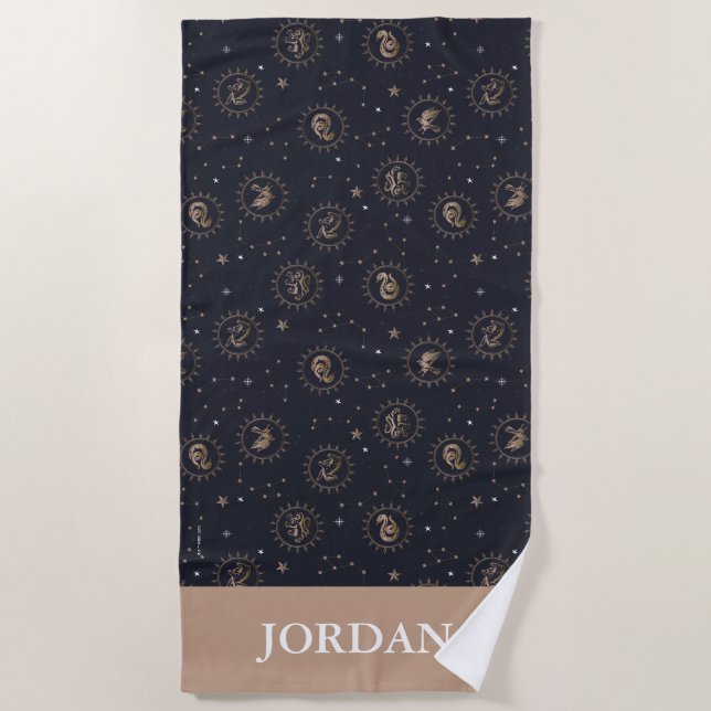 Hogwarts House Wappen Constellation Pattern Strandtuch (Vorderseite)