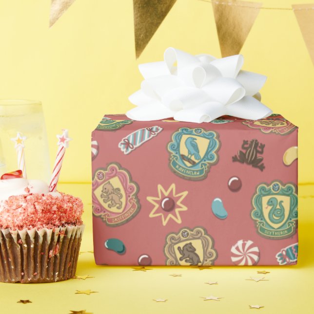 HOGWARTS™ Houses Holiday Cookies Muster Geschenkpapier (Geburtstagsparty)
