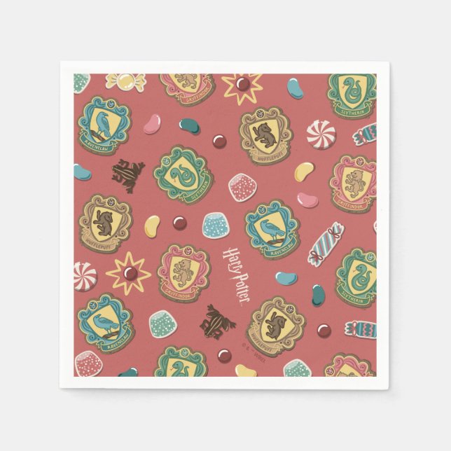HOGWARTS™ Houses Holiday Cookies Muster Serviette (Vorderseite)