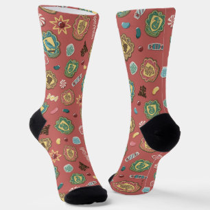 HOGWARTS™ Houses Holiday Cookies Muster Socken