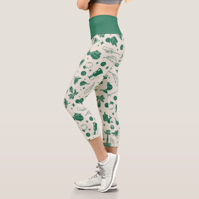HOGWARTS™ Klassenmuster Capri Leggings (Links)