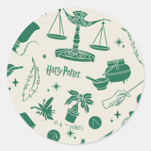 HOGWARTS™ Klassenmuster Runder Aufkleber