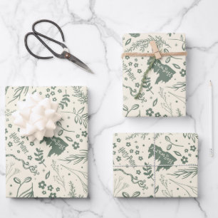 HOGWARTS™ Kräuterkunde-Magie-Muster Geschenkpapier Set