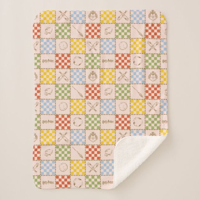 HOGWARTS™ QUIDDITCH™ Team Checker Muster Sherpadecke (Vorderseite)