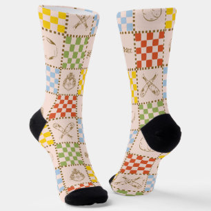 HOGWARTS™ QUIDDITCH™ Team Checker Muster Socken