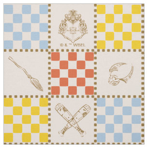 HOGWARTS™ QUIDDITCH™ Team Checker Muster Stoff