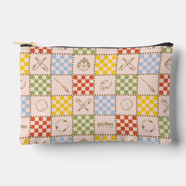 HOGWARTS™ QUIDDITCH™ Team Checker Muster Zubehörtasche (Vorderseite)