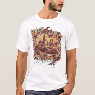 HOGWARTS™ SCHLOSS Florales Grafikdesign T-Shirt